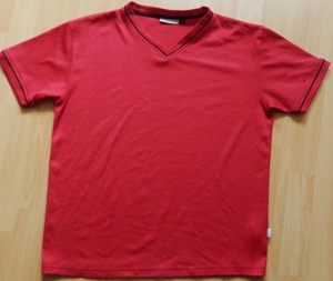 Shirt in Rippenoptik Gr. XL weinrot - Angelo Litrico mit Stickerei Bild 1