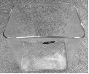 Deko-Gefäß / Pflanzgefäß aus Glas - Breite ca. 18 cm - Höhe ca. 18 cm - Tiefe ca. 13 cm Bild 1