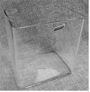 Deko-Gefäß / Pflanzgefäß aus Glas - Breite ca. 18 cm - Höhe ca. 18 cm - Tiefe ca. 13 cm Bild 4