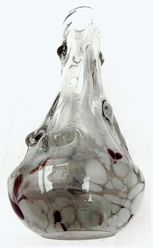 schwere dickwandige Design-Glasvase mit Tropfen an der Außenrundung - ca. 27,5 cm Bild 6