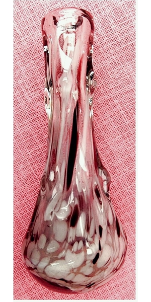 schwere dickwandige Design-Glasvase mit Tropfen an der Außenrundung - ca. 27,5 cm Bild 3