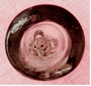 schwere dickwandige Design-Glasvase mit Tropfen an der Außenrundung - ca. 27,5 cm Bild 5