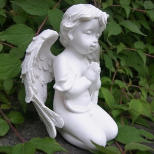 Engel betend und kniend Figur, Trost Trauerengel zur Grabdekoration und Wohndekoration Bild 4
