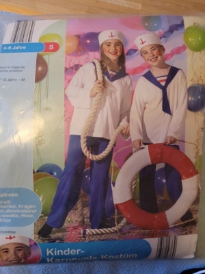 Kinderkarnevalskostüm Faschingkostüm Matrose, Größe S (4 - 6 Jahre) (originalverpackt)