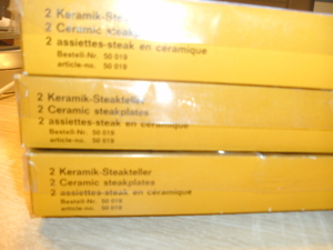 6 rote Grillteller ( Keramik) Bild 2