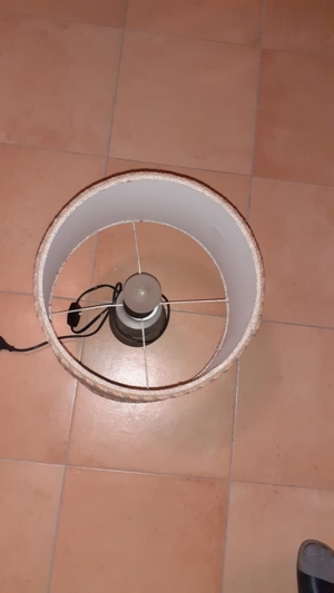 Tischlampe mit Zinnfuss Bild 2