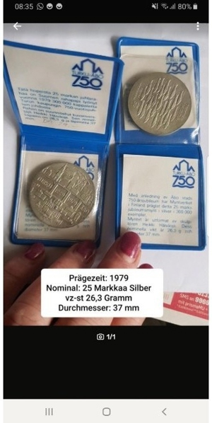 Silbermünze Finnland