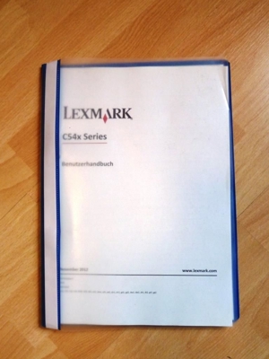 Bedienungsanleitung für Lexmark C540n, ausgedruckt Bild 2