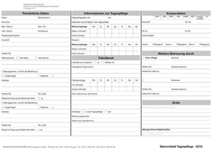 140 Stück DAN Stammblatt Tagespflege 3310