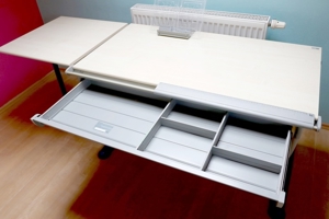 Schreibtisch, Moll, mit Side Top in Blau ODER Rot Bild 4