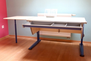 Schreibtisch, Moll, mit Side Top in Blau ODER Rot Bild 3