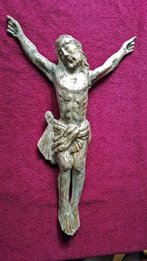 75cm Jesus Christus Korpus Barock Rokoko 18. Jh. Mausoleum Heilig Kreuz Kruzifix Bild 2