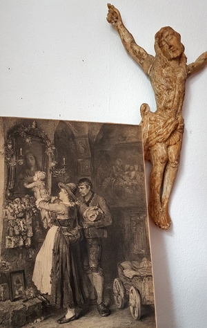 75cm Jesus Christus Korpus Barock Rokoko 18. Jh. Mausoleum Heilig Kreuz Kruzifix Bild 10