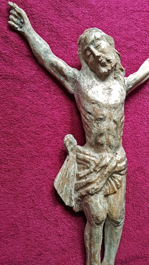 75cm Jesus Christus Korpus Barock Rokoko 18. Jh. Mausoleum Heilig Kreuz Kruzifix Bild 3