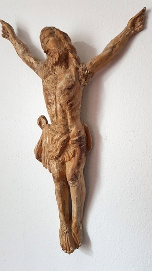 75cm Jesus Christus Korpus Barock Rokoko 18. Jh. Mausoleum Heilig Kreuz Kruzifix Bild 9