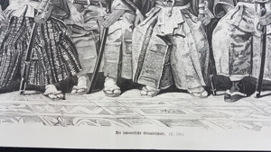 IG1 Japanische Gesandtschaft Holzstich um 1860 antik Samurai Japan Japanese Embassy Bild 2