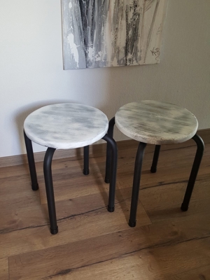 Alte Hocker Retro neu aufgepumpt