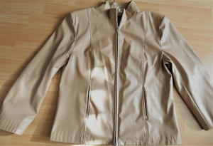 Blouson / Jacke / Kunstleder Gr. 44 hellbraun - kombinationsfreudig