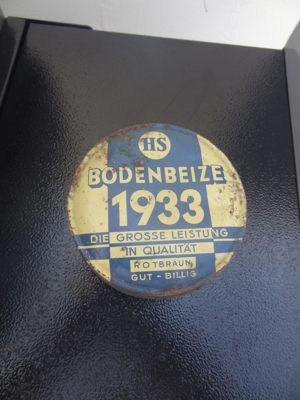 Retro rarität HS Bodenbeize 1933 Metalldose