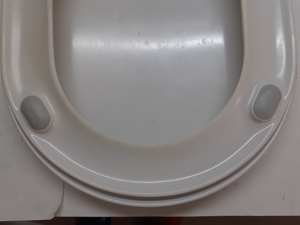 GEBERIT-WC-Deckel, weiss, Top-Qualität, sehr stabil und gut erhalten, mit NIRO-Scharnieren Bild 10