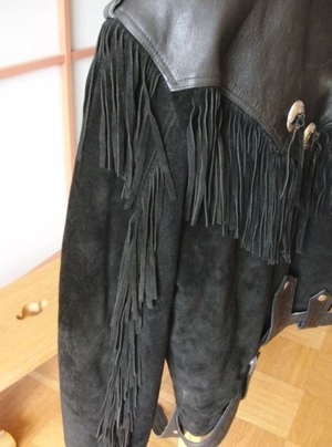 Chopper Lederjacke,Motorradjacke, Bikerjacke mit Fransen, Retro Bild 7
