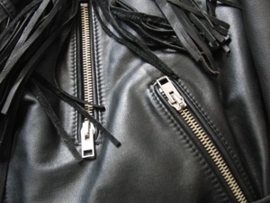 Chopper-Leder-Jacke, -Biker Jacke mit Fransen Bild 3