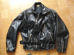 Chopper-Leder-Jacke, -Biker Jacke mit Fransen