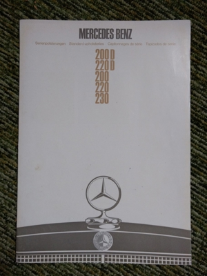 Mercedes Benz Prospekt Serienpolsterung, Anfang der1970er