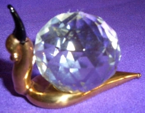 Schnecke Figur Glas Bleikristall NEU in Originalverpackung Bild 1