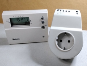 Theben Funk Uhren Thermostat Set Temperatur Regler Elektro Heizung Bild 1