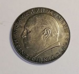 Münze Medaille, Rarität - 1000 Silber - 100 Jahre München Dachau, Heinrich Nicolaus, MD