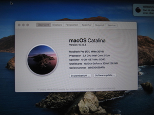 APPLE - MACBOOK - PRO 13 - OVP - MID 2010/11 - CATALINA 10.15.3 - EUR 275 Bild 8