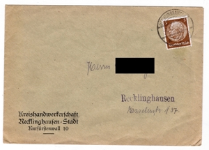 Briefmarke Deutsches Reich Hindenburg 3 Pfennig, no PayPal Bild 3