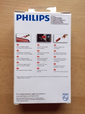 Philips Portale Speaker TCP 320, Stereosound für unterwegs Bild 2