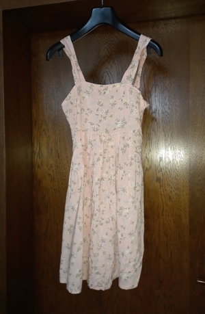 Dipinto Juniors Kleid Gr.140 Sommer rosa Blumen Motiv, Lang 80 cm, hinten Reißverschluss, Bild 2