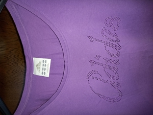 Adidas Top Shirt Gr.40 lila Steine Bild 3
