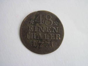Alte Münze 48 Einen Thaler / Taler Deutschland 1771 Brandenburg-Preussen Bild 1