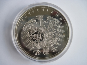 Medaille Willy Brandt 1992 Polierte Platte in Kapsel, Deutschland Bild 2