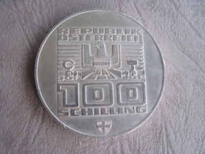 100 Schilling Österreich Silber Gedenkmünze 1976, Olympia Innsbruck Bild 2