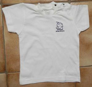T-Shirt weiß Gr. 74-80 / MINIMAN / mit Druckknopfverschluß Bild 1