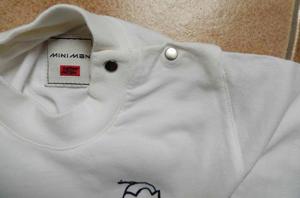 T-Shirt weiß Gr. 74-80 / MINIMAN / mit Druckknopfverschluß Bild 2