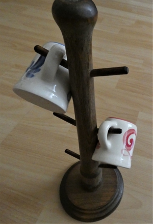 Holzständer mit Halterungen für Gläser (Stamper) ca. 31 cm hoch Bild 3