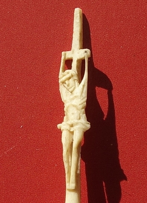 Kreuz, Kruzifix, Miniatur, antik Bild 8