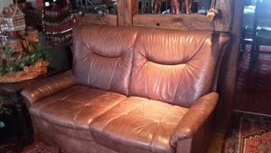 Leder-Couch-Garnitur Bild 1