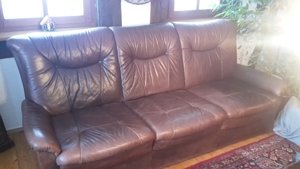 Leder-Couch-Garnitur Bild 2