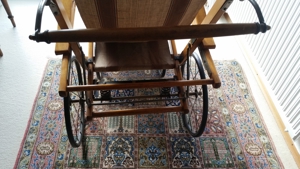 Rollstuhl  Krankenstuhl  Deckchair antik ca 1900 Bild 6