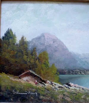 2 Gemälde Ölgemälde Ölbild Aquarell Österreich Austria, 1 x Karl Schmidbauer geb.1921Linz Bild 4