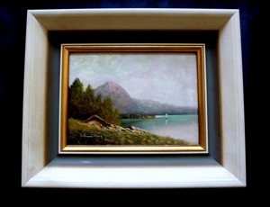 2 Gemälde Ölgemälde Ölbild Aquarell Österreich Austria, 1 x Karl Schmidbauer geb.1921Linz Bild 3
