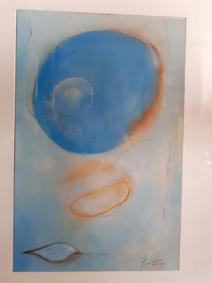 K.-H. Bieda; ein original Bild Pigment mit Ölkreide Bild 4