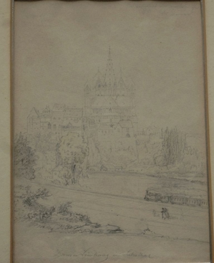 Die erste Eisenbahn im Lahntal Dom Limburg Lahn Gemälde um 1870, Konvolut alte Eisenbahnbücher Bild 3